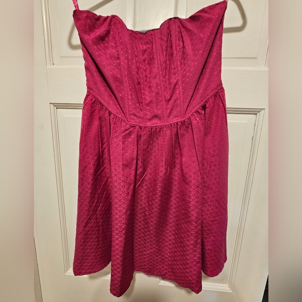 Band of the Free Strapless Hot Pink Dress in Medium